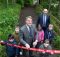 Council Leader Martin Gannon and John Foster from Taylor Wimpey join children from Riverside Academy to officially open the Saltmarsh Gardens